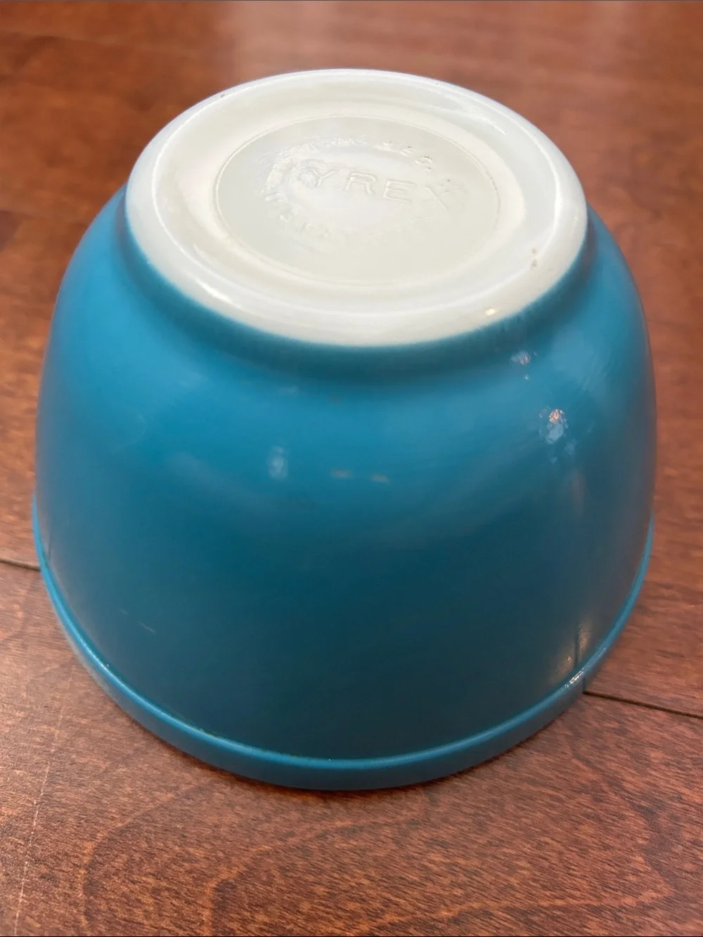 Vintage Pyrex Turquoise Ceramic Bowl